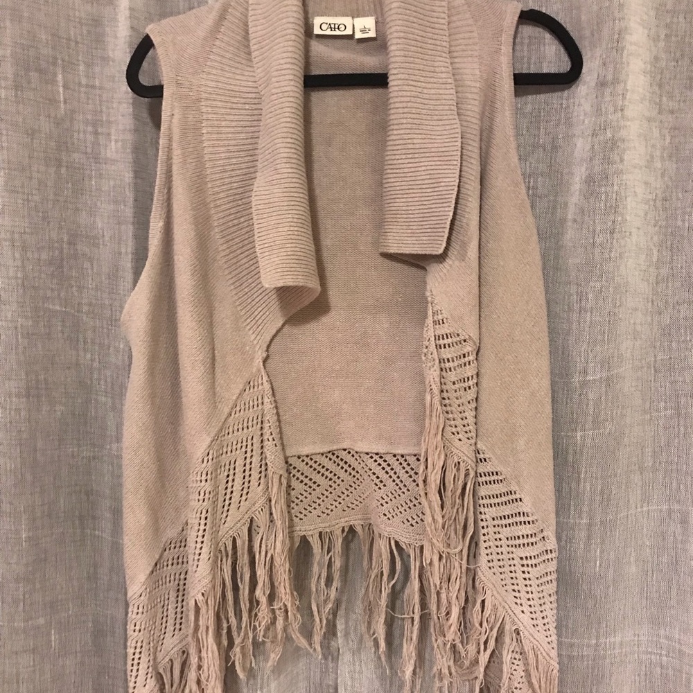 Grey Tassel Vest